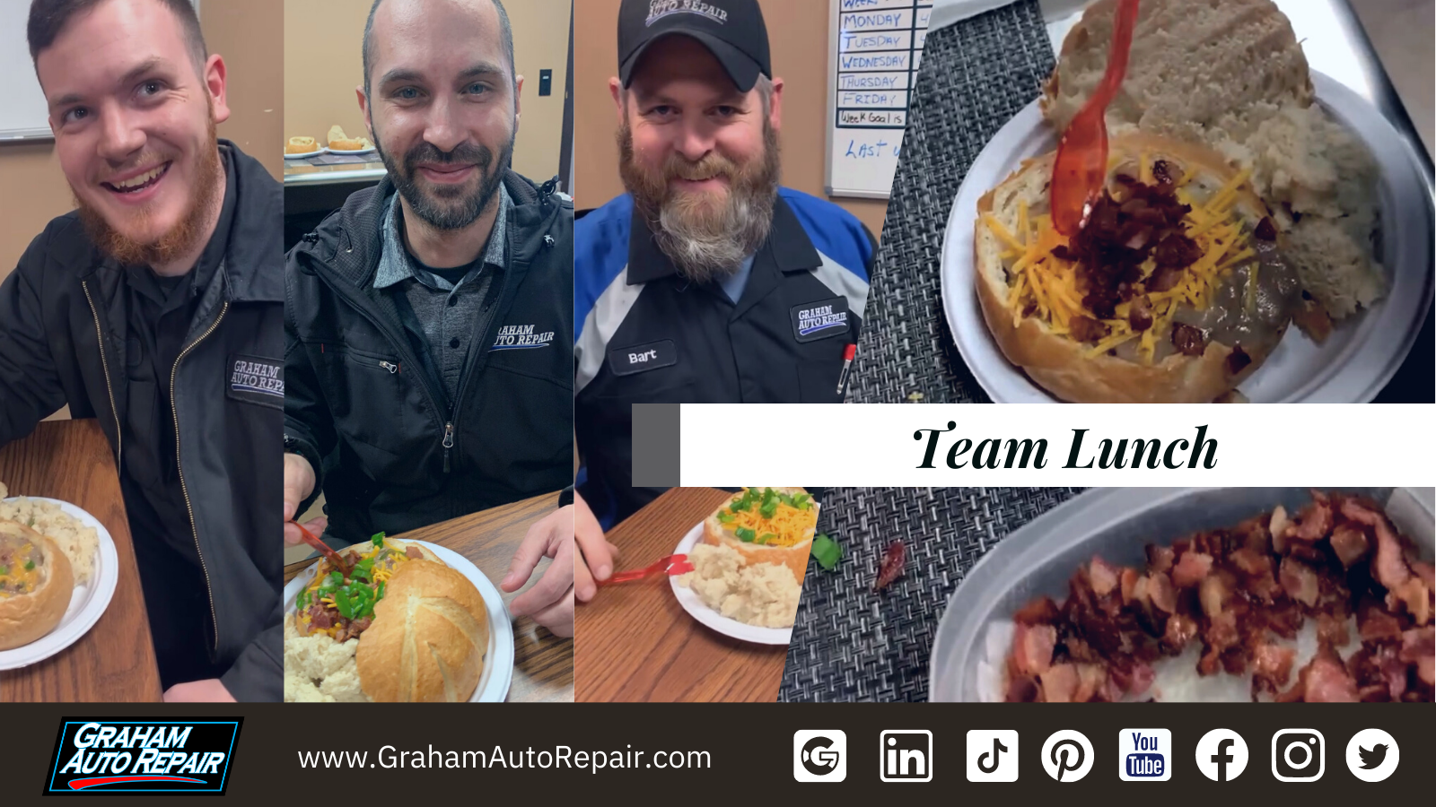 Graham Auto Repair Friday Team Lunch - Soup Bread Bowls Blog